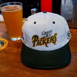 Green Bay Packers Retro Leather Hat
